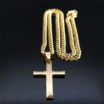 Gold Cross Chain Necklace