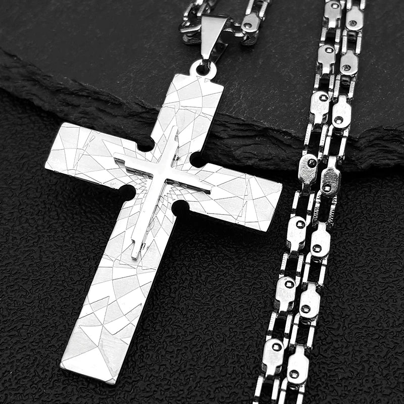 Big Jesus Cross Necklace