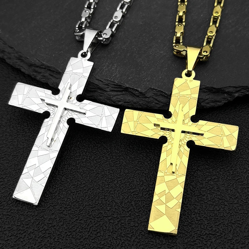 Big Jesus Cross Necklace